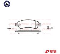 BRAKE PAD SET DISC BRAKE 1238.00 FOR PEUGEOT MANAGER/Platform/Chassis/Van/Bus