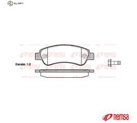 REMSA 1238.00 Brake pad set