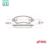 REMSA 1238.00 Brake pad set