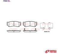 Brake pads Rear Axle 1239.02 REMSA for HYUNDAI H-1 / STAREX Bus H-1 Van