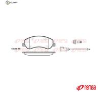 REMSA 1250.02 Brake pad set