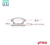 Brake pads Rear Axle 1252.02 REMSA for FORD TRANSIT Bus TRANSIT Van