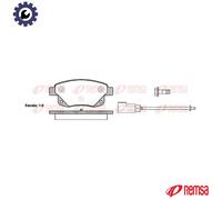 Brake pads Rear Axle 1252.02 REMSA for FORD TRANSIT Bus TRANSIT Van