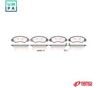 REMSA 1255.02 Brake pad set
