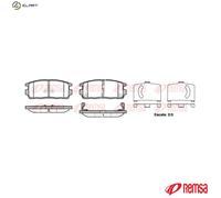 REMSA 1260.12 Brake pad set