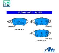 Brake pads 13.0460-2600.2 ATE for NISSAN RENAULT