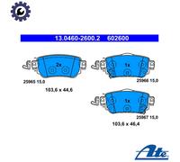 Brake pads 13.0460-2600.2 ATE for NISSAN RENAULT