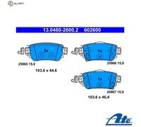 ATE Disc Brake Pads 13.0460-2600.2 - for Nissan & Renault