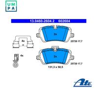 Brake pads 13.0460-2604.2 ATE for LAND ROVER RANGE ROVER IV RANGE ROVER SPORT II