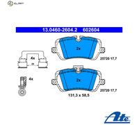 Brake pads 13.0460-2604.2 ATE for LAND ROVER RANGE ROVER IV RANGE ROVER SPORT II