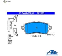ATE Brake Pad Set 13.0460-2605.2 - Disc Brake - Fits Ford Fiesta VI, KA III, KA+ III, Figo III