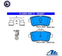 ATE Brake Pad Set 13.0460-2607.2 - Rear Disc Brake for Mercedes-Benz GLE/GLS/M-Class