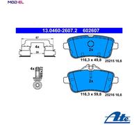 ATE Brake Pad Set 13.0460-2607.2 - Rear Disc Brake for Mercedes-Benz GLE/GLS/M-Class