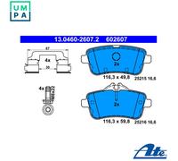 ATE Brake Pad Set 13.0460-2607.2 - Rear Disc Brake for Mercedes-Benz GLE/GLS/M-Class