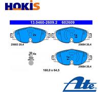 Brake pads 13.0460-2609.2 ATE for VW SKODA AUDI FORD