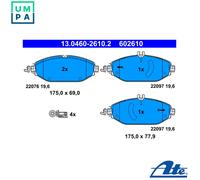 BRAKE PAD SET DISC BRAKE 13.0460-2610.2 FOR MERCEDES-BENZ C-CLASS/T-Model CLS