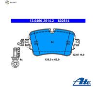 BRAKE PAD SET, DISC BRAKE 13.0460-2614.2 ATE