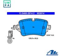 BRAKE PAD SET, DISC BRAKE 13.0460-2614.2 ATE