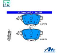 ATE Brake Pads 13.0460-2616.2 Rear Disc Set for Mercedes-Benz E-Class, CLS