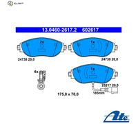 Brake pads 13.0460-2617.2 ATE for SEAT VW AUDI SKODA CUPRA