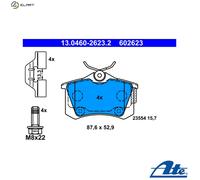 ATE Brake Pad Set 13.0460-2623.2 Disc Brake Fits Citroën C3 Aircross II 1.2 PureTech 82