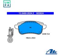 ATE 13.0460-2624.2 Brake pad set