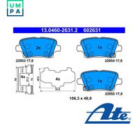 ATE Brake pad set 13.0460-2631.2 with acoustic wear warning with anti-squeak plate with accessories VAUXHALL: Insignia Mk2, Insignia Mk2 Sports Tourer