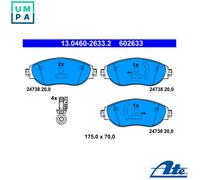 ATE 13.0460-2633.2 Brake pad set