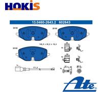 ATE 13.0460-2643.2 Brake pad set