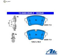 ATE 13.0460-2646.2 Brake pad set