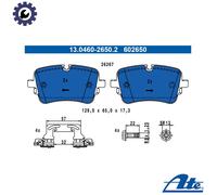 BRAKE PAD SET DISC BRAKE 13.0460-2650.2 FOR VW AUDI A6/C8/Allroad Q7/Van A7 2.0L