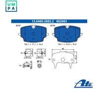 ATE 13.0460-2663.2 Brake pad set