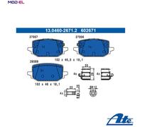 BRAKE PAD SET DISC BRAKE 13.0460-2671.2 FOR NISSAN KR15DDT 1.5L 3cyl QASHQAI III