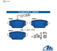 Fits ATE 13.0460-2676.2 Brake Pad Set, disc brake 13.0460-2676.2 Brake pads set