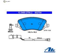 ATE Brake Pad Set 13.0460-2704.2 - Disc Brake for Lancia Thesis 2.4L