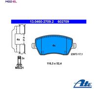 BRAKE PAD SET DISC BRAKE 13.0460-2709.2 FOR RENAULT CLIO/III/EURO/CAMPUS/Van