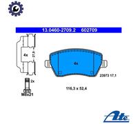 Brake pads 13.0460-2709.2 ATE for DACIA RENAULT NISSAN MERCEDES-BENZ LADA
