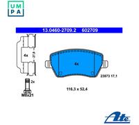BRAKE PAD SET DISC BRAKE 13.0460-2709.2 FOR RENAULT K9K774/764 1.5L 4cyl