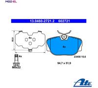 ATE 13.0460-2721.2 Brake pad set
