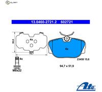 ATE 13.0460-2721.2 Brake pad set
