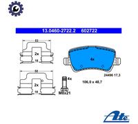 Brake pads 13.0460-2722.2 ATE for LAND ROVER FORD VOLVO