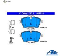 ATE Brake Pad Set MINI 13.0460-2725.2 - Disc Brake - Fits 34116770251,34116778320,34119804735
