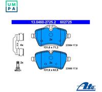 ATE Brake Pad Set MINI 13.0460-2725.2 - Disc Brake - Fits 34116770251,34116778320,34119804735