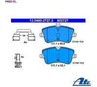 ATE Brake pad set MERCEDES-BENZ 13.0460-2727.2 0034202620,0034206020,0064206220 A0034202620,A0034206020,A0064206220