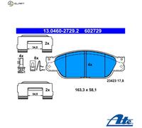 BRAKE PAD SET DISC BRAKE 13.0460-2729.2 FOR JAGUAR AJD 2.7L JB 2.5L AJ-V6 3.0L