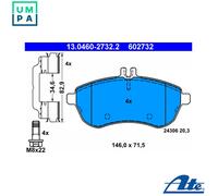 BRAKE PAD SET DISC BRAKE 13.0460-2732.2 FOR MERCEDES-BENZ C-CLASS/T-Model SLK