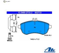 ATE Brake Pad Set - 13.0460-2733.2 - Disc Brake for Mercedes-Benz C-Class (W204) 1.8 2009-2014