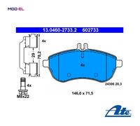 Brake Pad Set, disc brake ATE 13.0460-2733.2 for C-CLASS (W204) 1.8 2009-2014