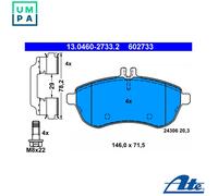 Brake Pad Set, disc brake ATE 13.0460-2733.2 for C-CLASS (W204) 1.8 2009-2014