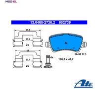 BRAKE PAD SET DISC BRAKE 13.0460-2736.2 FOR VOLVO V60/Van S80/II S60 XC60/SUV
